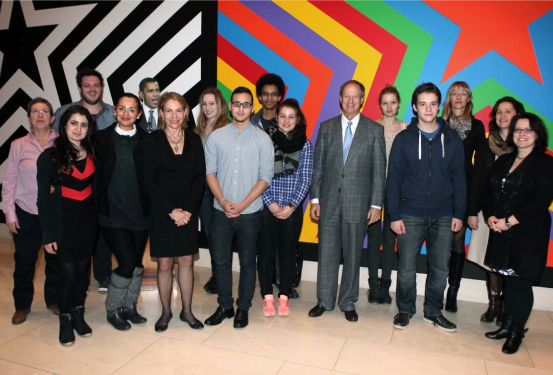 Berlin high school students meet with Ambassador Emerson as part of the foundation's Yes We Can! program