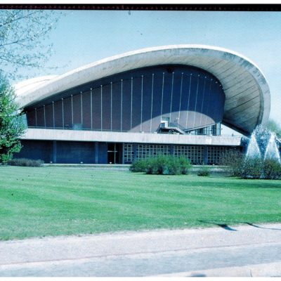 The Kongresshalle, the "Pregnant Oyster" - before the roof collapse.