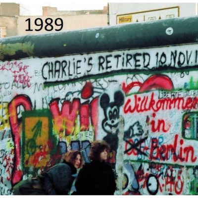 The wall in 1989, after the fall.